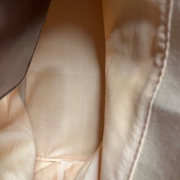 Victoria's Secret Yellow Cotton Canvas w/Silver Trim Satchel Handbag 12"x5" - Picture 10 of 11